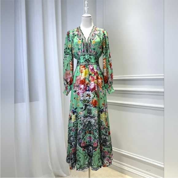 Camilla Green Floral Maxi Dress - Picture 4 of 11